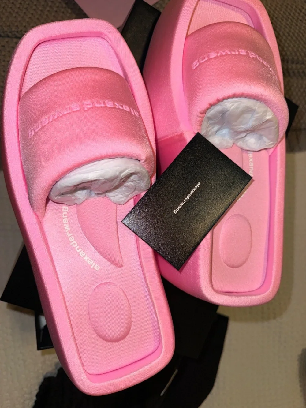 Alexander Wang Women’s Taji Platform Slides Sandals Pink EU 38